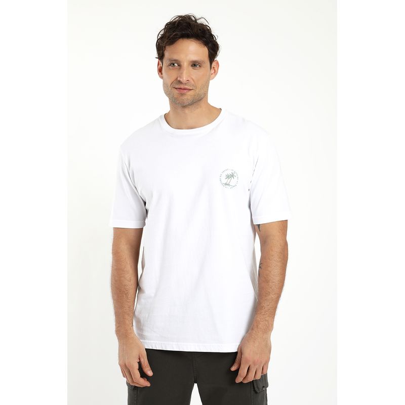 FROENS - Polera hombre manga corta palmera 100% algodón orgánico Froens