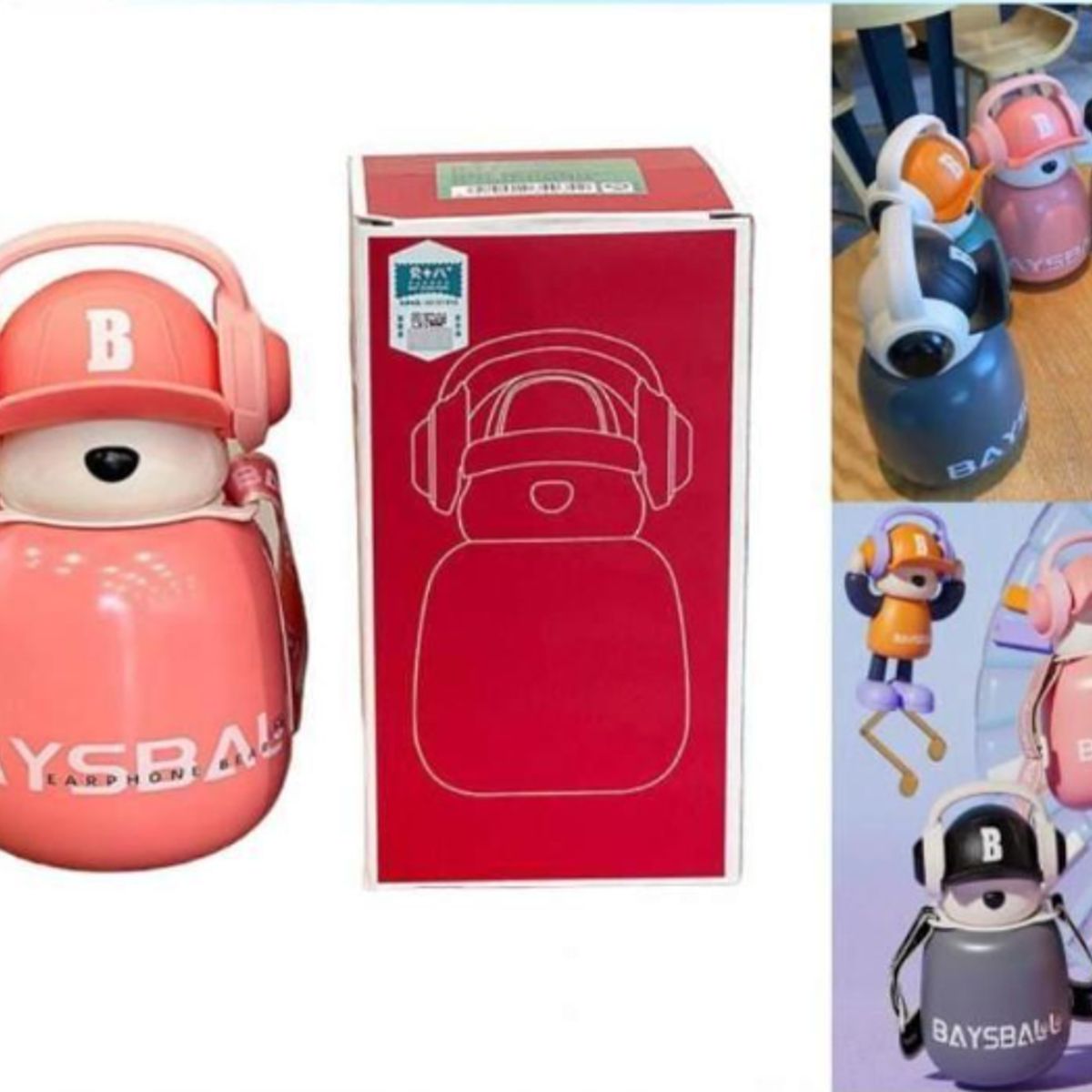 GENERICO - Botella Kawaii 460ml Color Rosado