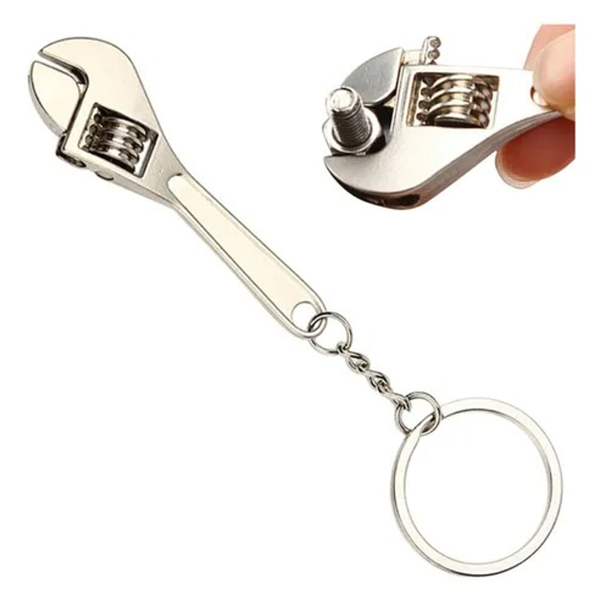 GENERICO - Llavero Metálico Llave Francesa Regalo Herramienta Maestros