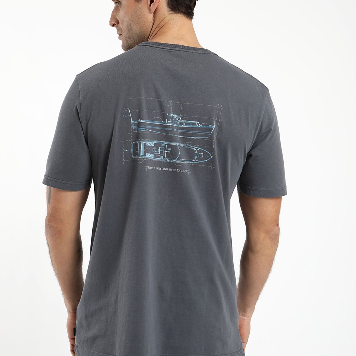 FROENS - Polera hombre manga corta bote 100% algodón orgánico Froens