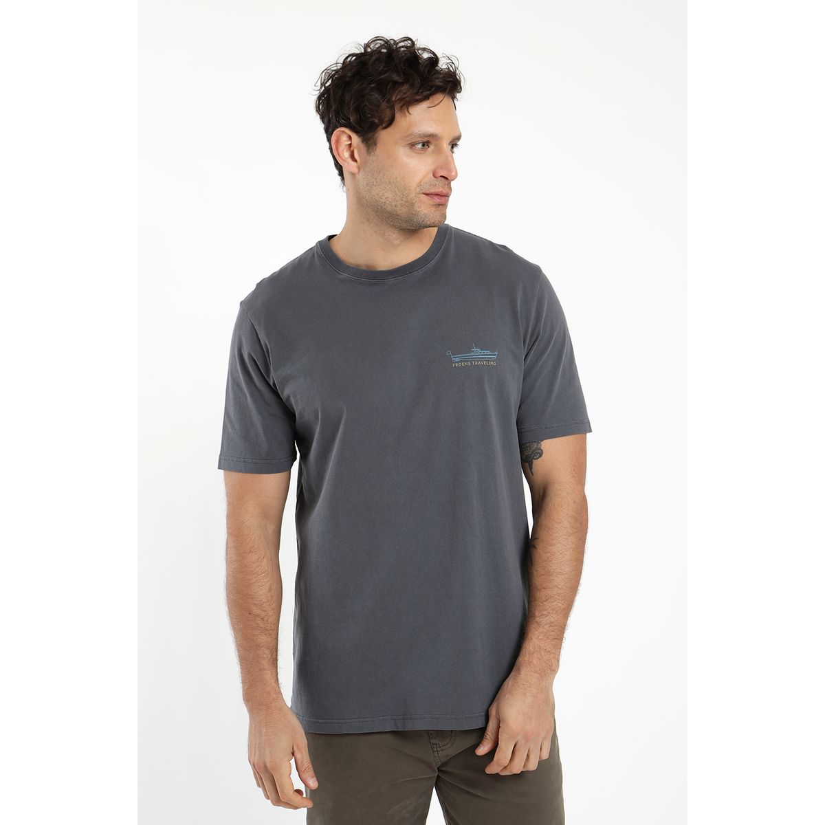 FROENS - Polera hombre manga corta bote 100% algodón orgánico Froens