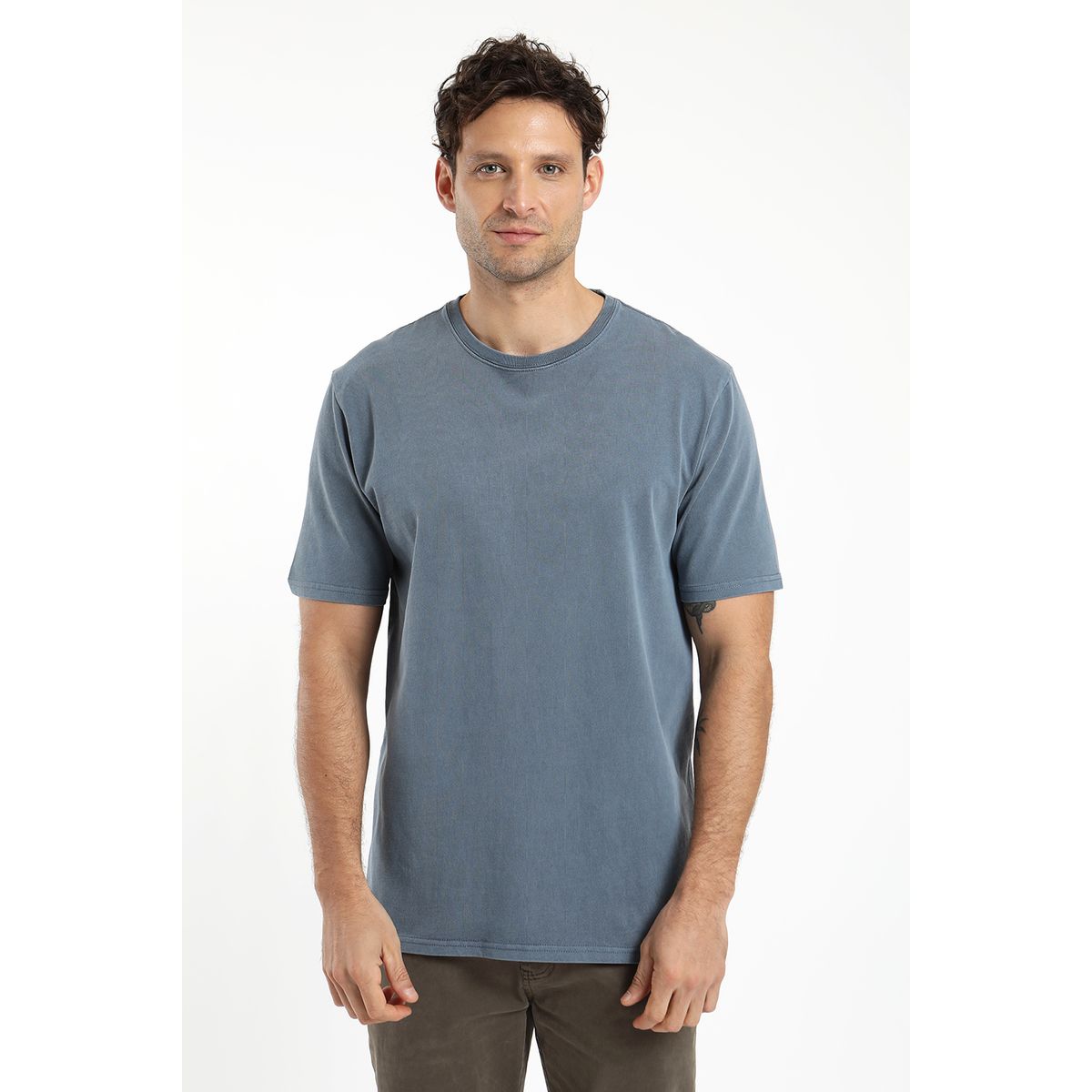 FROENS - Polera hombre manga corta Plain heavyweight - Algodón orgánico