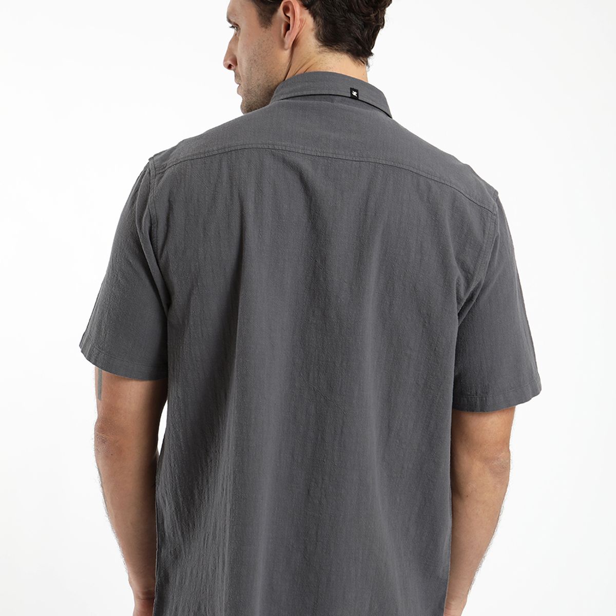 FROENS - Camisa hombre manga corta texture classic 100% algodón orgánico Froens