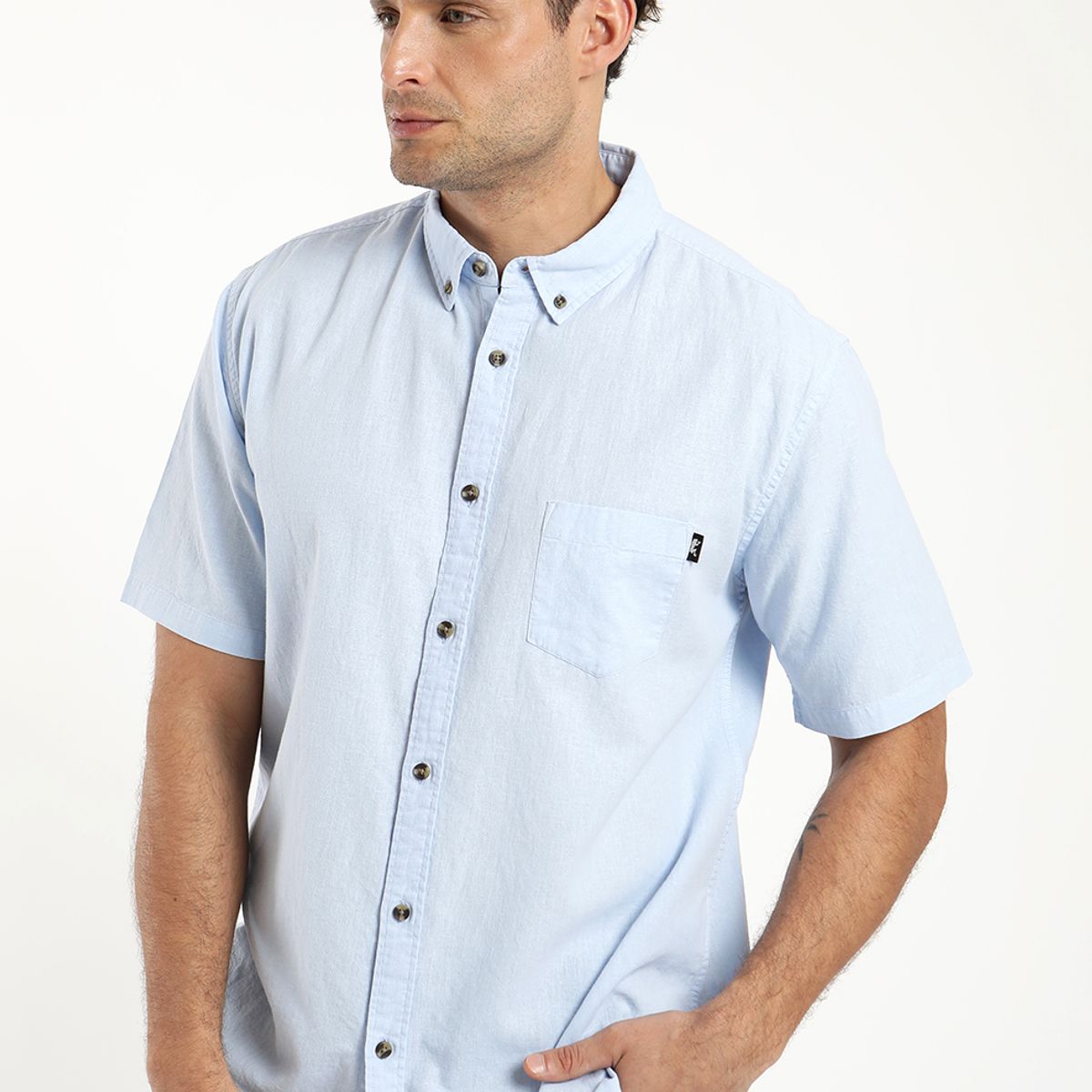 FROENS - Camisa hombre manga corta classic 100% algodón orgánico Froens