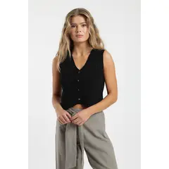 FROENS - Polera mujer vest tejido