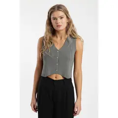 FROENS - Polera mujer vest tejido