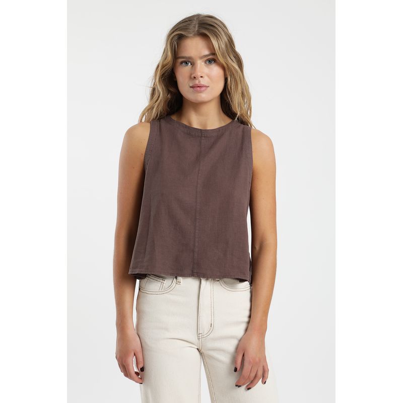 FROENS - Blusa mujer sin mangas caulle Froens