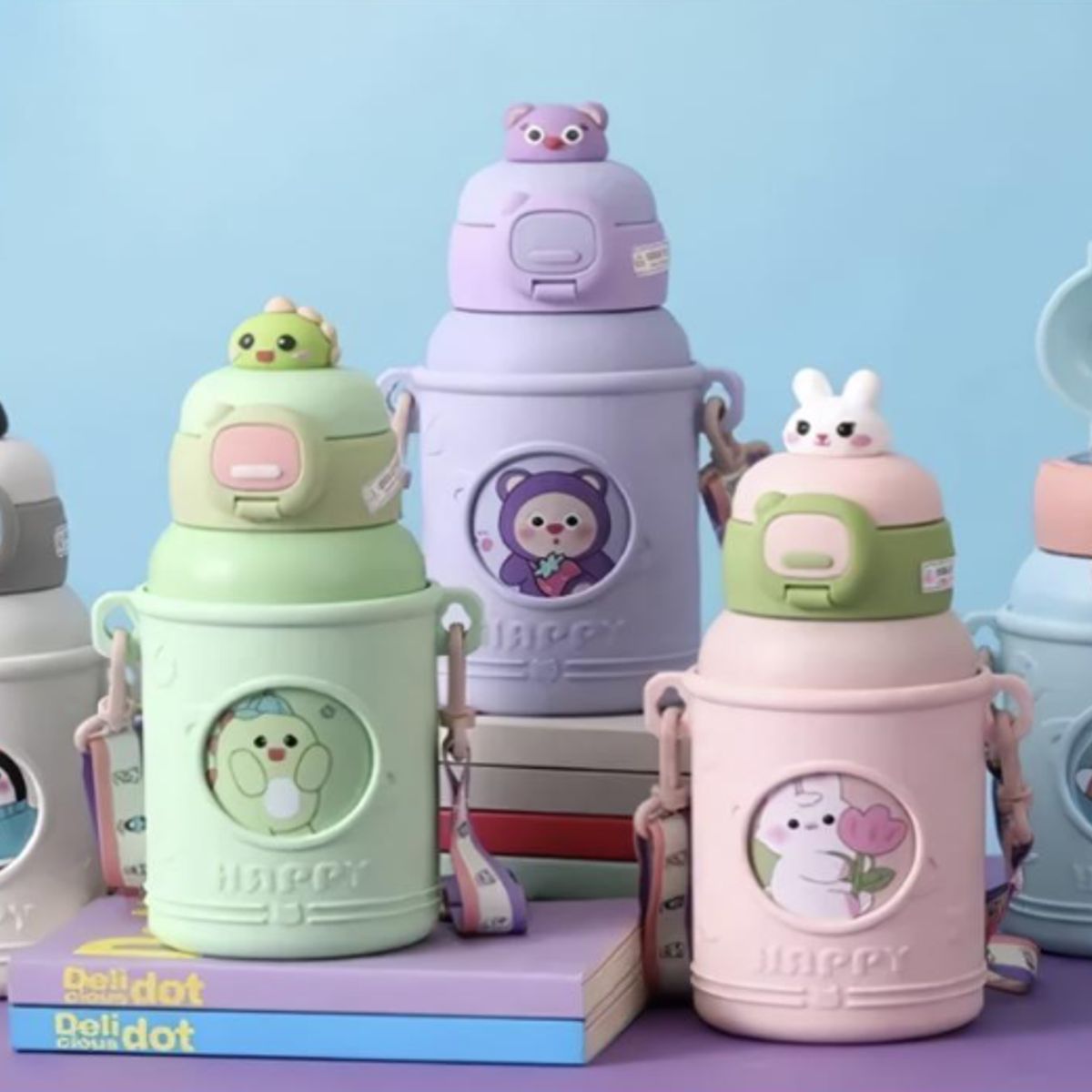 GENERICO - Botella Kawaii 500ml Color Verde