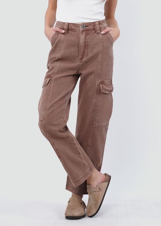 Pantalon Mujer Cargo Rosa 40
