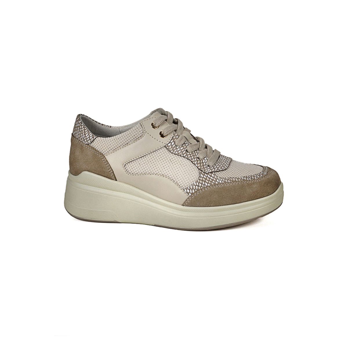 DEGAS - Zapatilla Cuero Danette Beige DEGAS