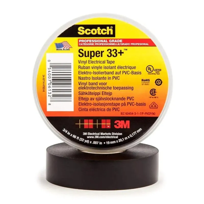 3M - Cinta Aislante Super 33+ PVC 19mm 20mt negra