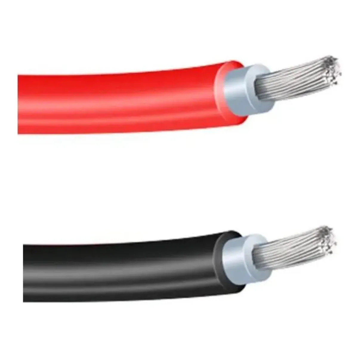GENERICO - Cable Solar Fotovoltaico 10mm Negro y Rojo 10 metros