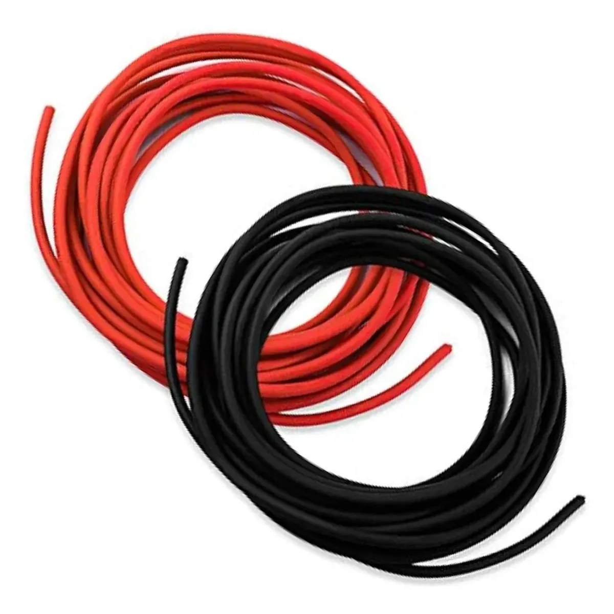 GENERICO - Cable Solar Fotovoltaico 10mm Negro y Rojo 10 metros