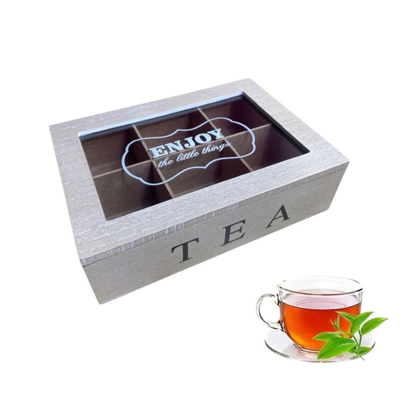 GENERICO - cajas de madera para te 6 espacios organizador de te
