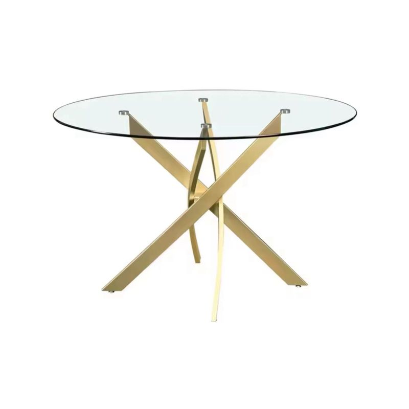HABITA2 CHILE - Mesa de comedor de vidrio redonda Dubai - 120 cm