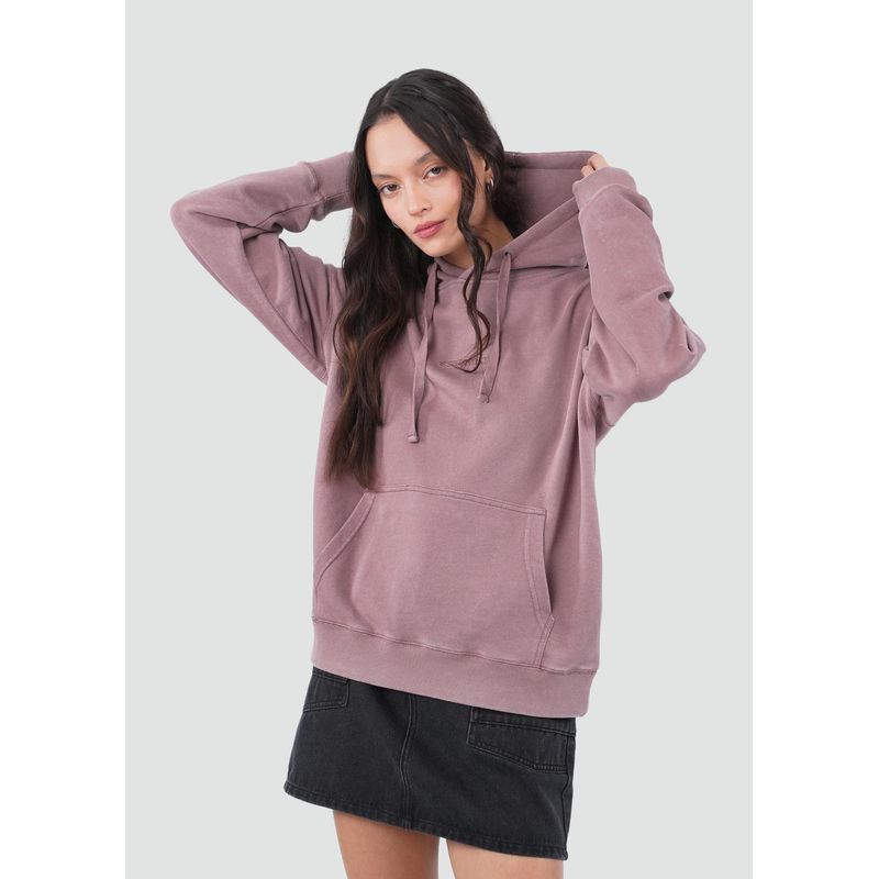 KAYA UNITE - Polerón Hoodie Mujer Stay Malva