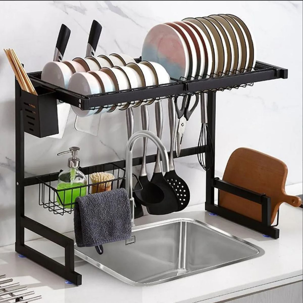 GENERICO - Organizador De Platos Para Cocina Escurridor