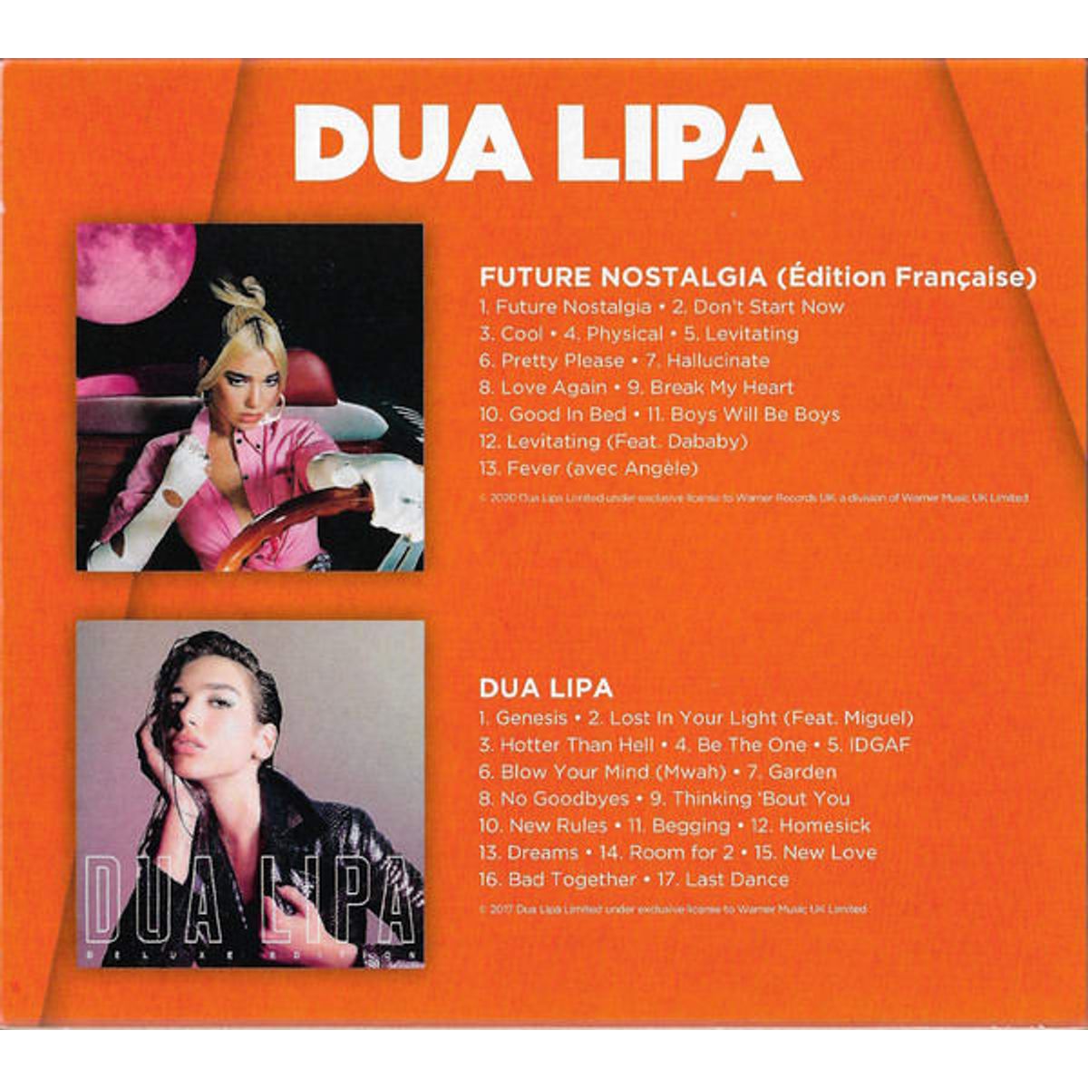 GRUPO LASER DISC - CD DUA LIPA FUTURE NOSTALGIA + DUA LIPA 2CD