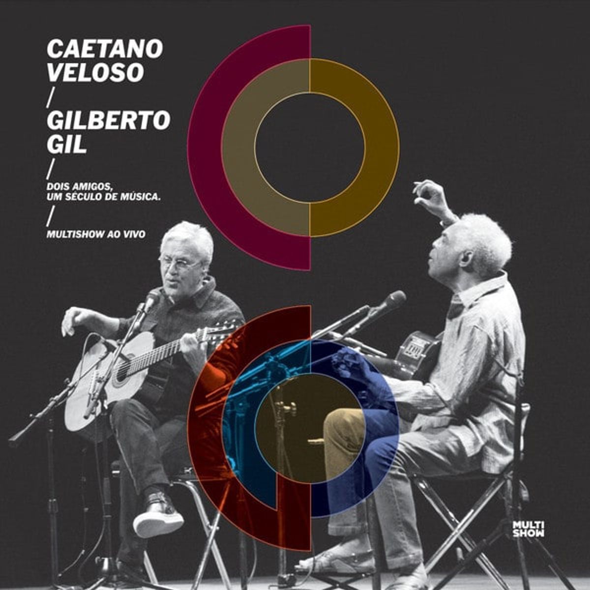 GRUPO LASER DISC - CD CAETANO VELOSO & GILBERTO GIL DOIS AMIGOS UM SECULO DE MUSICA - MULTISHOW AO VIVO 3CD CD+DVD