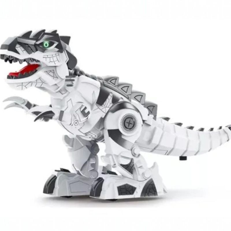 ANGELES DEL HOGAR - ROBOT DINOSAURIO T REX RUGE LUZ LED MOVIMIENTO JUGUETE