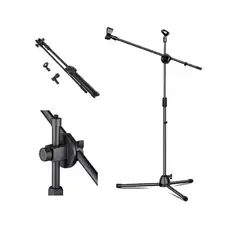 GENERICO - Atril Micrófono Pedestal Con Boom Ajustable Profesional