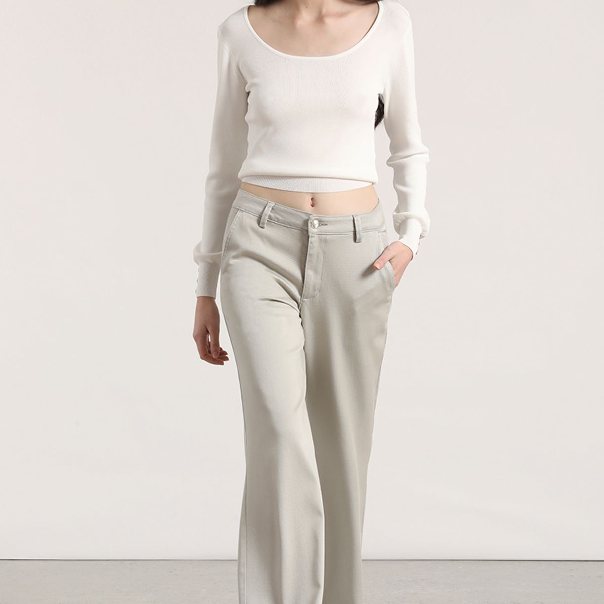 LIOLA - Pantalón palazzo liola mujer gris