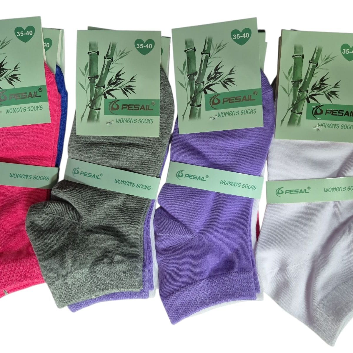 GARSIL - x6 Pares De Calcetas Tobilleras Con Fibra De Bambú Para Mujer