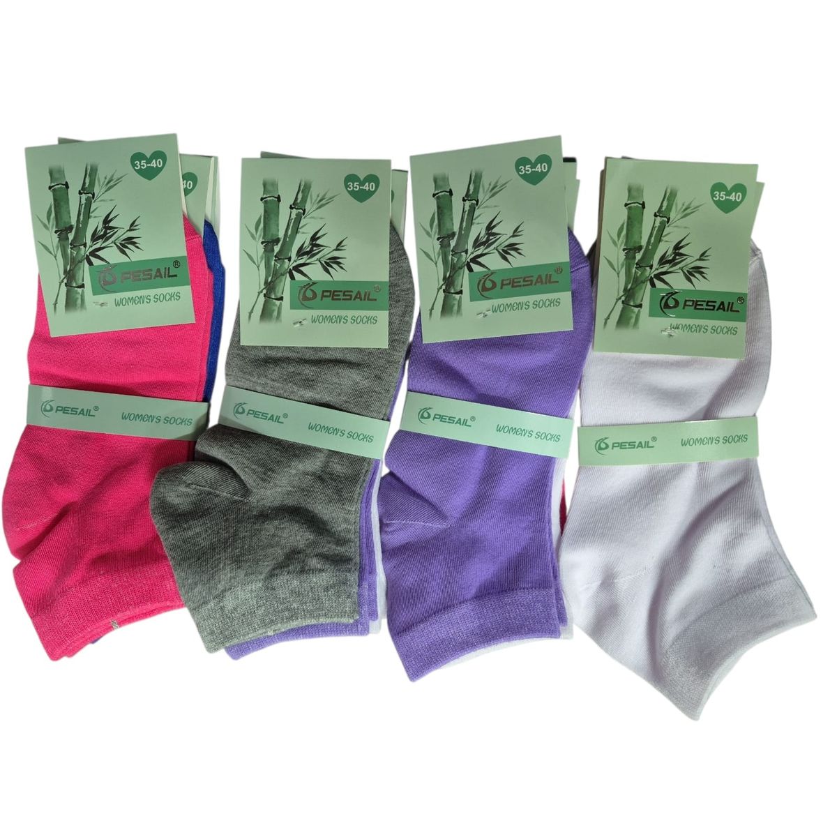 GARSIL - x6 Pares De Calcetas Tobilleras Con Fibra De Bambú Para Mujer
