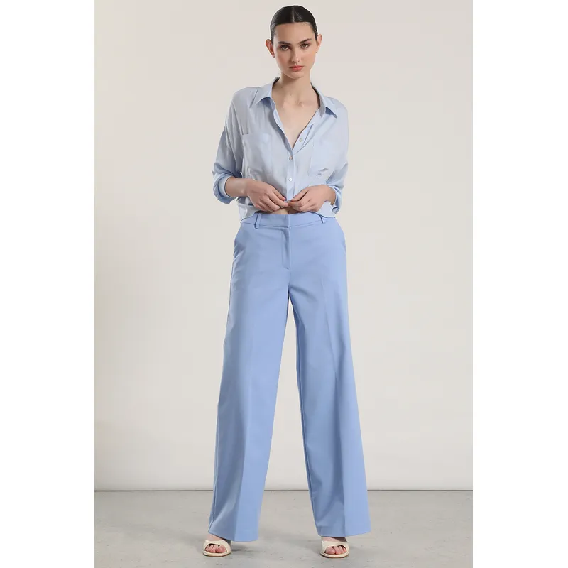 LIOLA - Pantalón recto liola mujer celeste