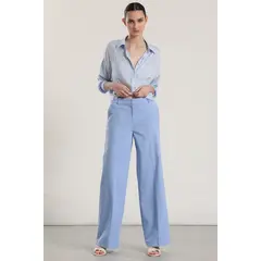 LIOLA - Pantalón recto mujer celeste