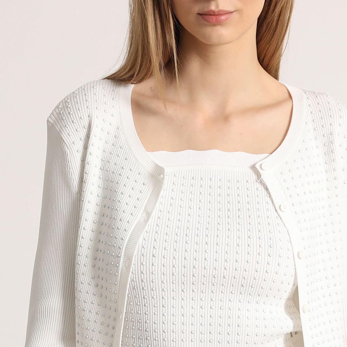 LIOLA - Cardigan tejido liola mujer crudo