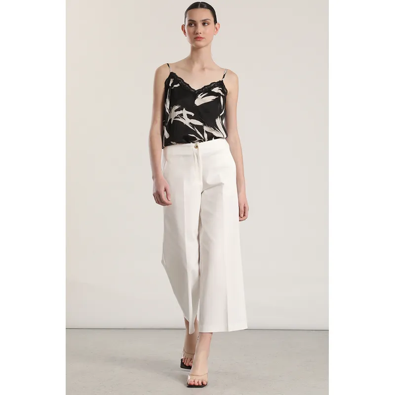 LIOLA - Pantalón ancho cropped Liola mujer crudo