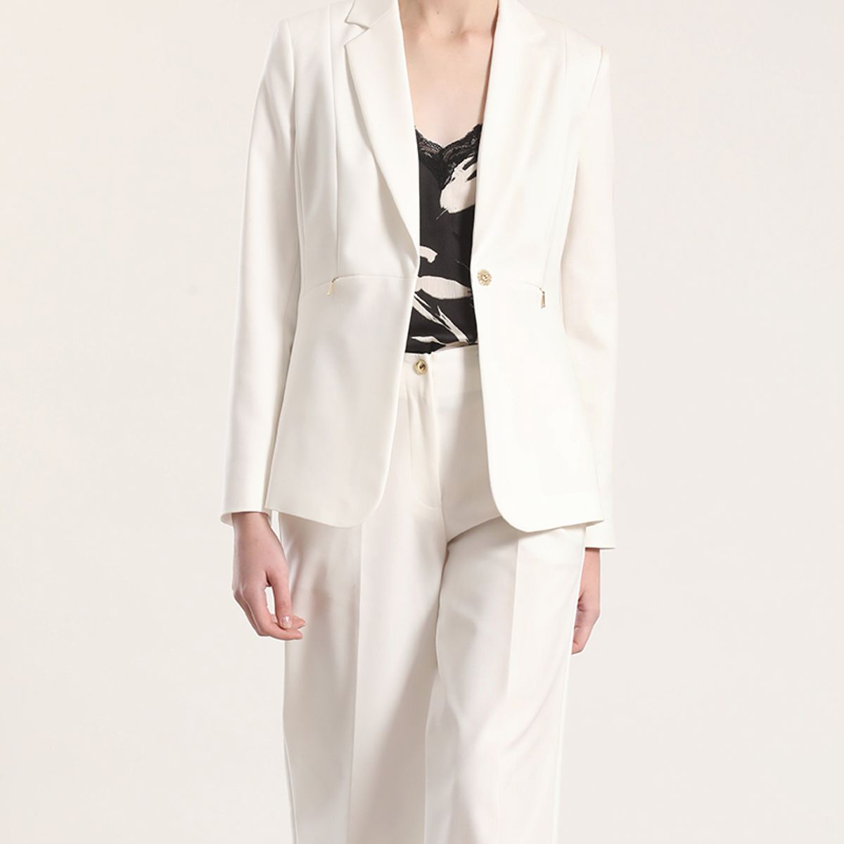 LIOLA - Pantalón ancho cropped Liola mujer crudo