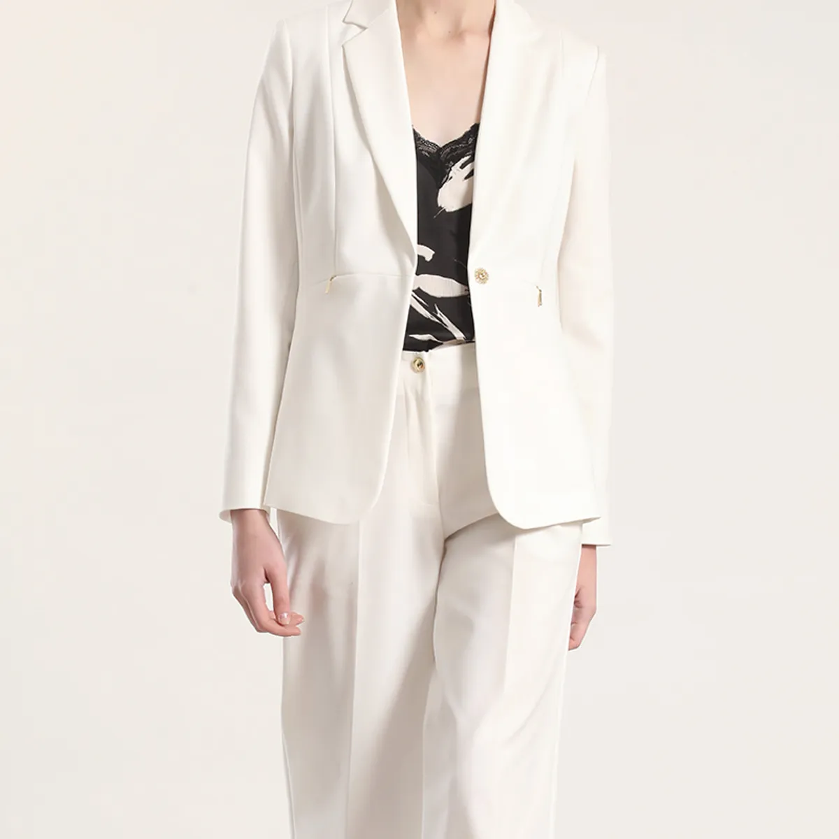 LIOLA - Pantalón ancho cropped Liola mujer crudo