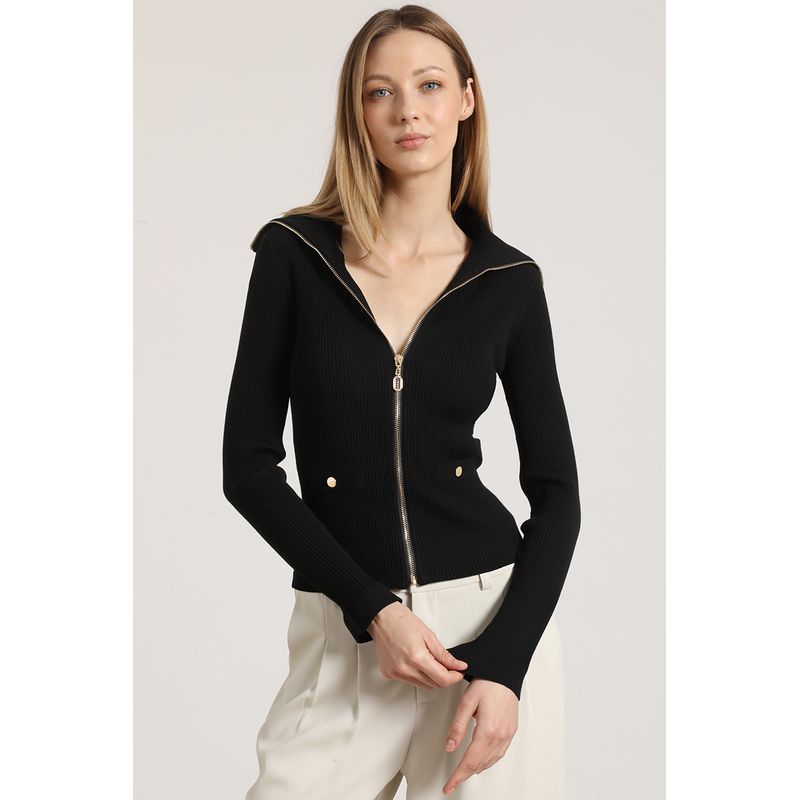 LIOLA - Cardigan punto con cierre Liola mujer negro