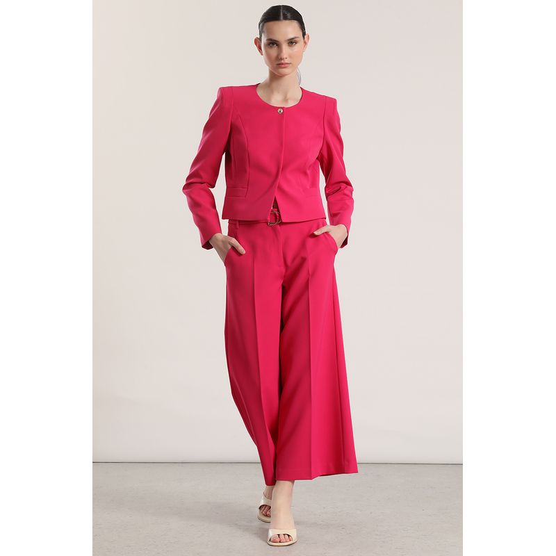 LIOLA - Pantalón cropped con cinturón liola mujer fresa