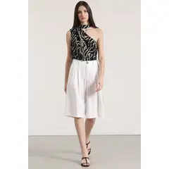 LIOLA - Bermuda con pliegue mujer blanco