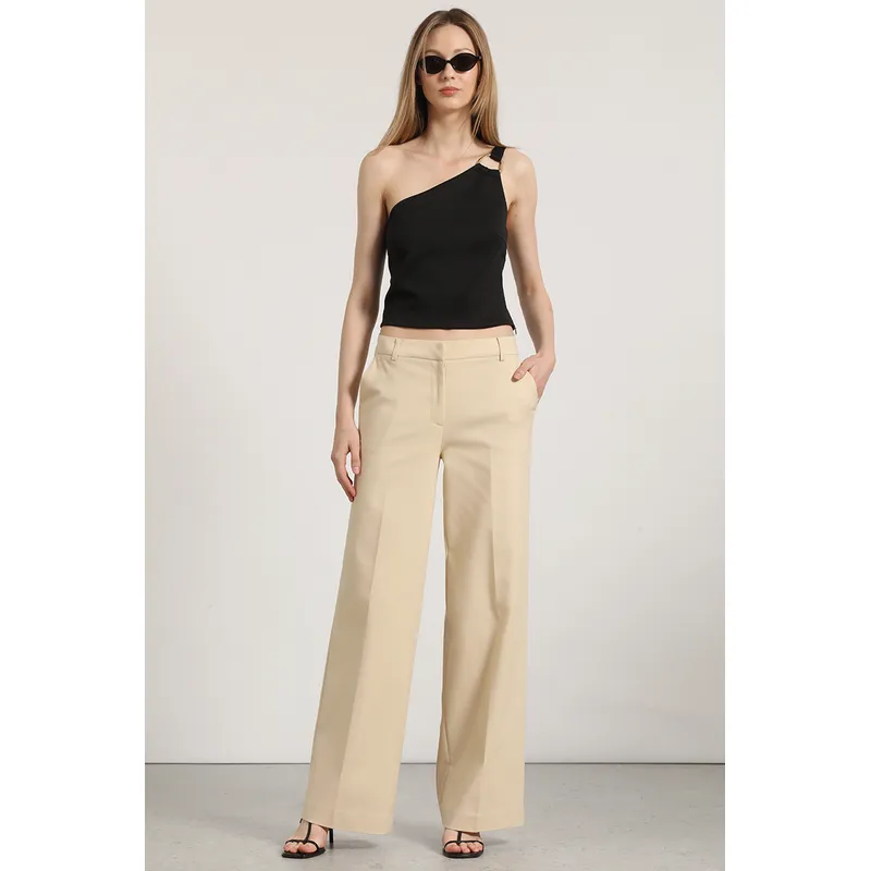 LIOLA - Pantalón recto liola mujer beige