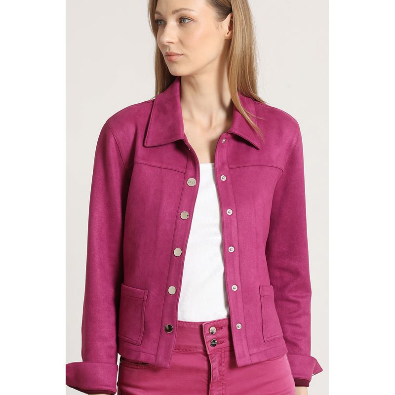 LIOLA - Chaqueta efecto gamuza Liola mujer fresa