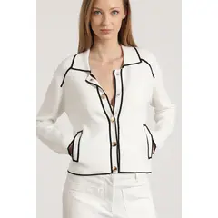 LIOLA - Chaqueta punto contratono mujer crudo