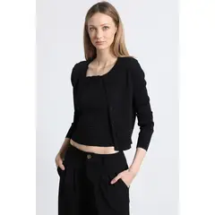 LIOLA - Cardigan tejido mujer negro