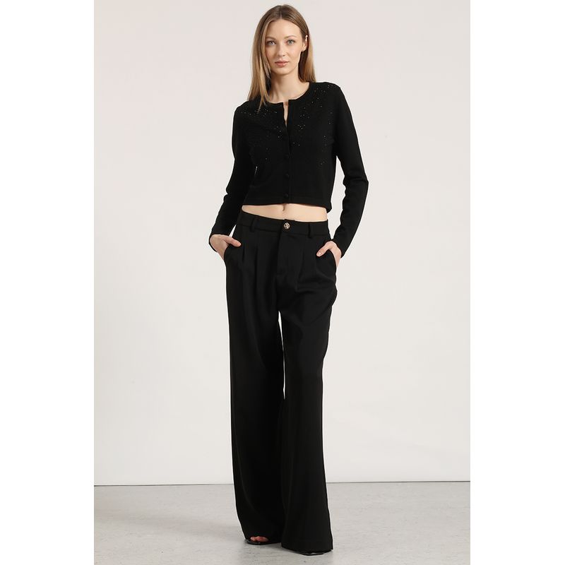 LIOLA - Pantalón ancho liola mujer negro