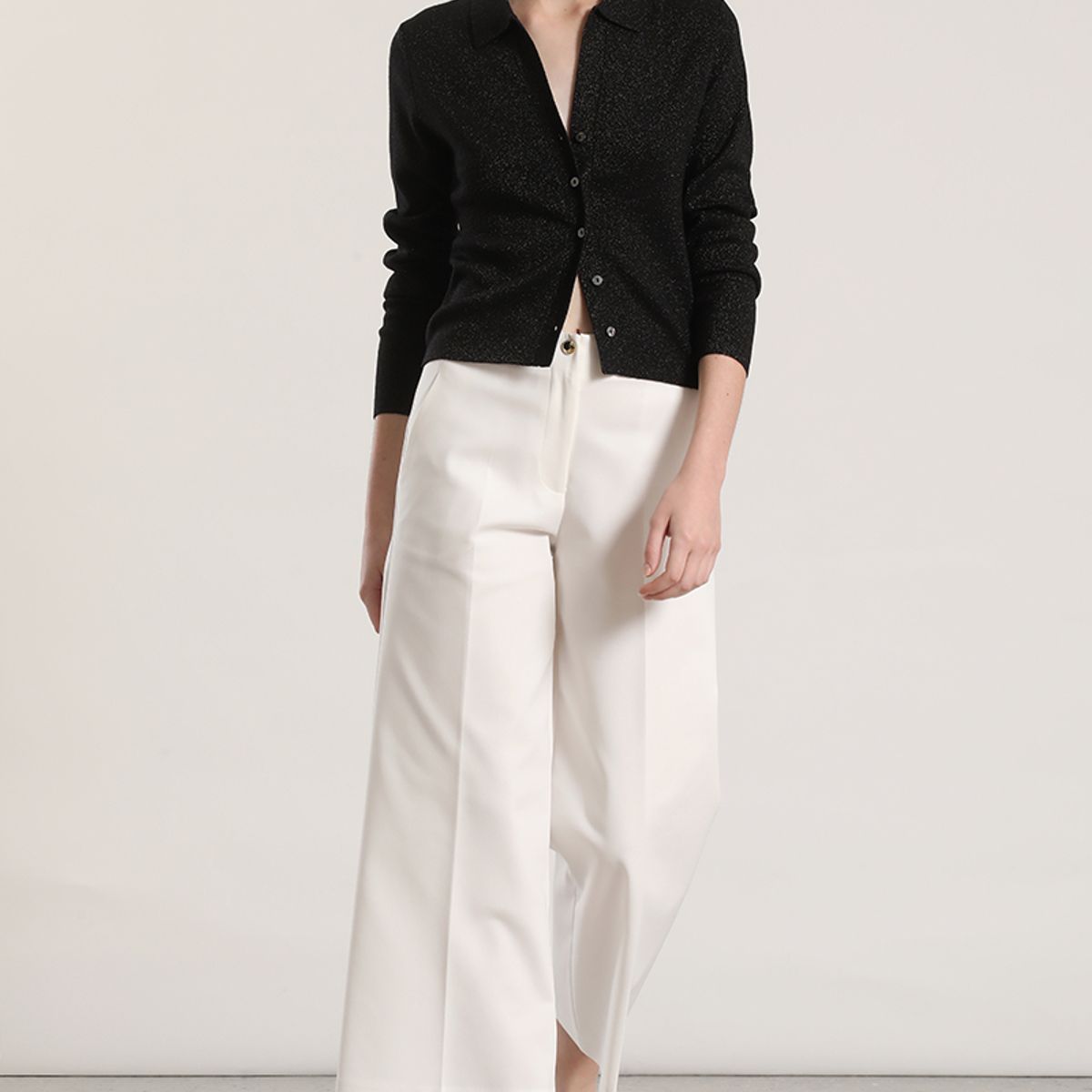 LIOLA - Cardigan tejido lurex liola mujer negro