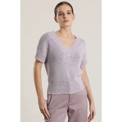 LIOLA - Tejido trenzado mujer lila