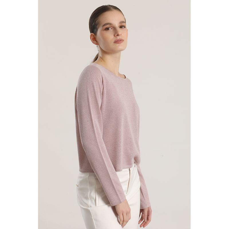 LIOLA - Tejido punto con lentejuelas liola mujer rosa