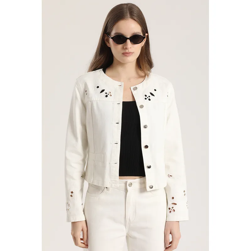 LIOLA - Chaqueta con bordado Liola mujer crudo