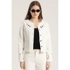 LIOLA - Chaqueta con bordado mujer crudo