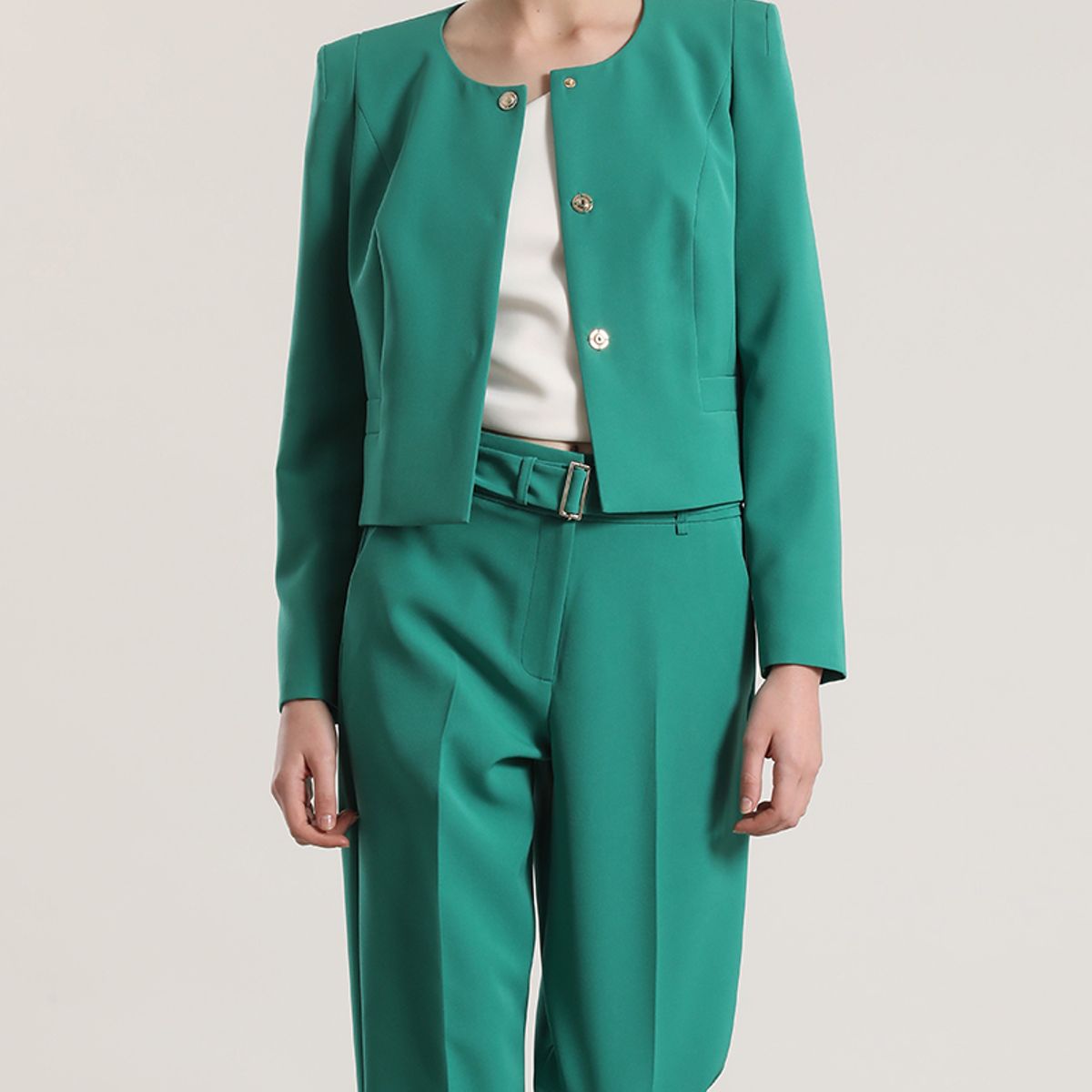 LIOLA - Chaqueta corta Liola mujer verde