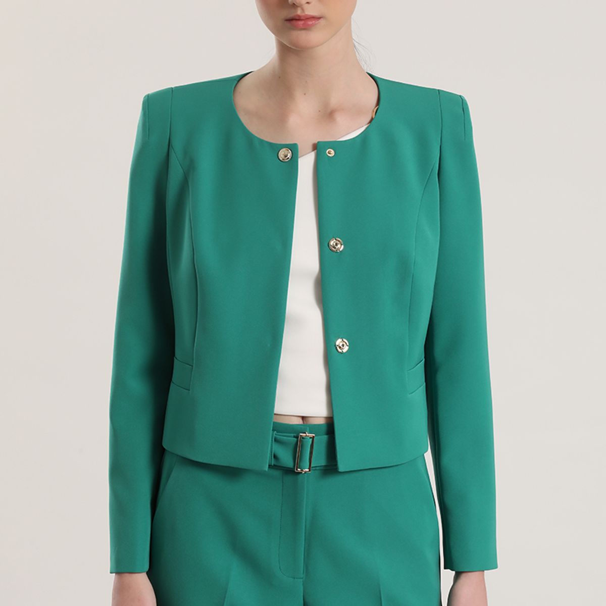 LIOLA - Chaqueta corta Liola mujer verde