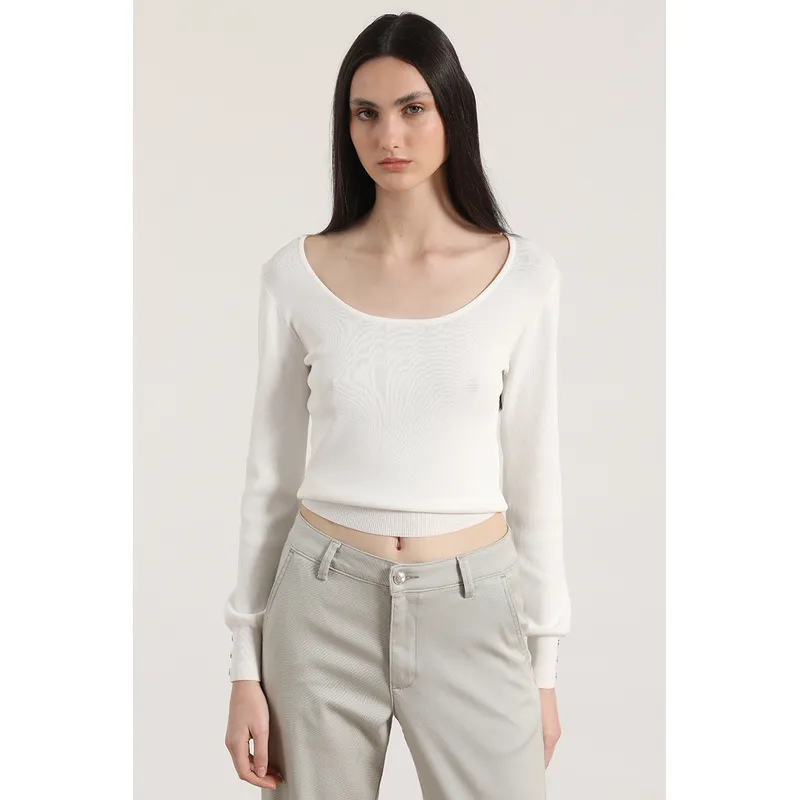 LIOLA - Sweater básico Liola mujer crudo